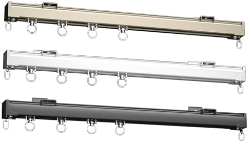Vorhangschiene Gardinen Für Schienen Aluminium 1-läufige Mit Vorhang Track Roller 1m Bis 6m Innen Außen Decken/Wand Gardinenschienen, Schienen Leise Für Vorhang Abriebfest Und Langlebig