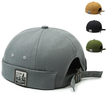 Moorle Docker MüTze, Sommer Dockercap Herren, Verstellbar (ca. 54-62cm) Docker Cap Herren, 100% Baumwolle Docker Mütze Damen