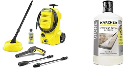 Kärcher K 3 Classic Home Pressure Washer, Pressure: max. 120 bar, Flow Rate: 380 l/h, Area: 25 m²/h & 62957650 3-in-1 Stone Plug and Clean - Black