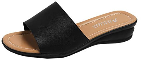 Pantofole Donna Ciabatte Donna Gomma Scarpe Donna Aperte Sandali Neri Donna Sandali Donna estive con Zeppa Ciabatte Ortopediche Donna pianta Larga Sandali Bianchi Tacco