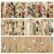 WANDIC 90 Stück Vintage-Lesezeichen im natürlichen Stil, DIY-Lesezeichen-Set, dekoratives Zubehör, Lesezeichen, DIY-Projekt, Notizbuch, Geschenk, Charm-Lesezeichen