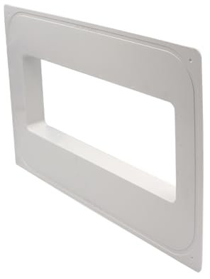 La Ventilazione PM229B Placca bianca per passaggio a muro per tubi rettangolari 220x90 mm senza imbocco