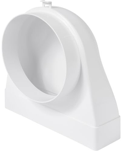 Vent Systems 204 x 60 mm rechteckiger 90° Winkelkanal Verbinder – Übergang zu Rohr mit Ø150 mm - Lufteinlass, Auslasskupplung für HVAC-Systeme - Lüftungsanschluss für Heizung, Kühlung