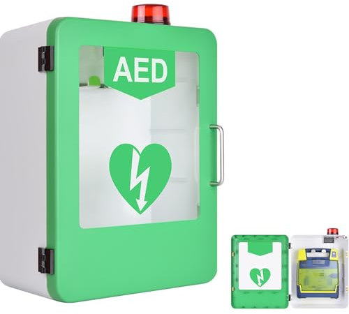 Wandmontierter AED-Defibrillator, Durchsichtiges Fenster Wandmontierter Aed, Mit Alarmanlage Und Doppelschaltersteuerung, Herzdefibrillation, Für Zuhause, Schulen, Clubs Und Gruppen