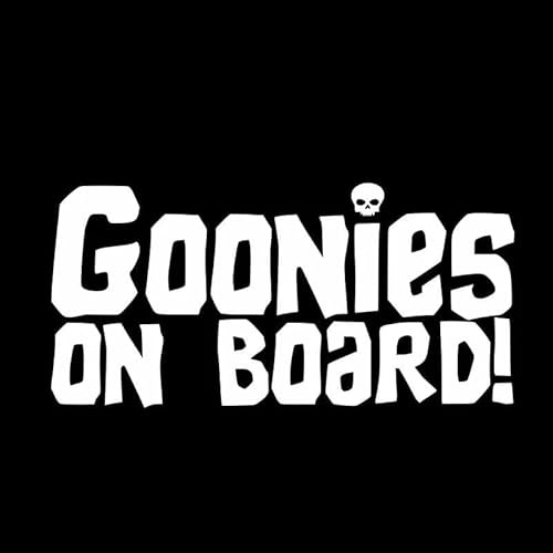 JIFENLI Autoaufkleber 15,2 cm * 7,3 CM GOONIES AN BORD Persönlichkeit Auto Aufkleber Vinyl Aufkleber Schwarz/Splitter