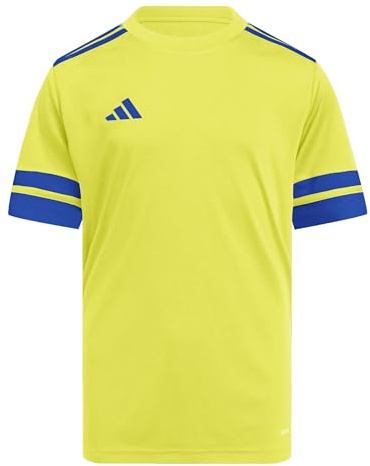 adidas Unisex Kinder Squadra25 Jersey Short Sleeve Kids Shirt, Team Yellow/Team royal Blue, 15-16 Years