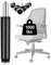 FAOKZE Cilindro de Gas para Silla de Oficina,Pistón de Acero de Repuesto,Pistón a Gas para Silla de Oficina,250 mm-345 mm Longitud Total,para sillas Gaming,tamaño Universal (con 5 Ruedas universales)