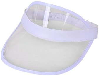 Bismaa Unisex 80s Style Retro Neon Sun Visor - Womens Golf Visor Hat for Sports Fancy Dress UK, White-1-