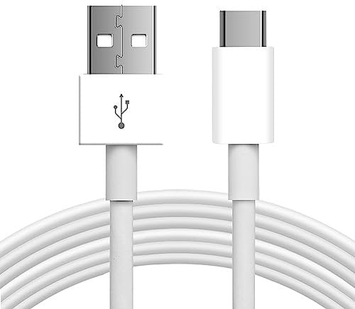 ANLINK 5M USB C Cable and 5V 2A 10W White USB Plug Adapter, USB A to Type C Extension Charging and Data Sync Cord for Type C Port Cameras, Phones, Nintendo Switch and More Devices