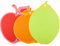 Taglieri da cucina, 3 pezzi a forma di frutta, in plastica, senza BPA, simpatici taglieri reversibili antiscivolo con foro per gancio, essenziali da cucina per carne, verdura, frutta (3)
