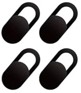 Tapa cámara Universal para PC, portátil, teléfono móvil, iPad, Macbook, Mac, Tablet. 0.7mm. Negro. 4 Unidades