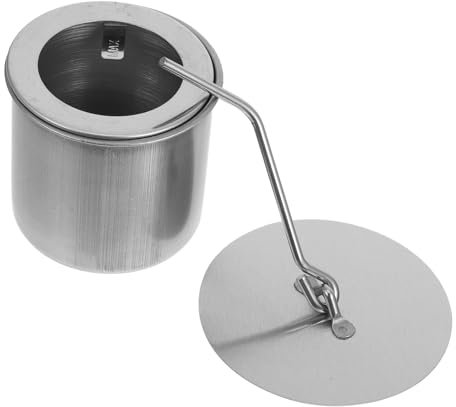 GALPADA Portable Tabletop Fire Pit Insert Kit Durable Stainless Steel Mini Fire Pit for Use Clean Burning Burner with Extinguisher Lid for Patios