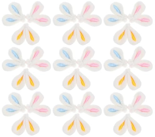 DECOMELODY 30 Stück Kleiner Plüsch Hasenohren zum Basteln Farbige Selbstgemacht Haarspangen Anhänger Formstabil und Reißfest Geeignet für Schmuck und Haaraccessoires