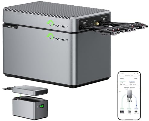 LIONSHEE Balkonkraftwerk mit Speicher, PV-HUB EMS Speichersystem, 1600W PV-Eingangsleistung (2×800W), 1024Wh LiFePO4 Batterien, 2 MPPT Controller, App Steuerung (Wi-Fi/BT), IP65, Plug & Play