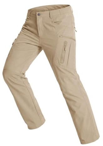 TACVASEN Wanderhose Herren Trekkinghose Arbeitshosen Cargohose Outdoorhoser | mit 8 Taschen,Ripstop,Atmungsaktiv,Wasserabweisend,Leicht,Schnelltrocknend,Outdoor,Ganzjahreshose,Wandern