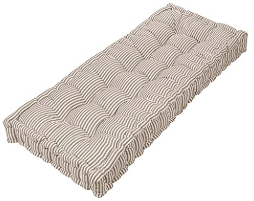 Dibor Bench Cushion with Vintage Grey Striped Print Design Outdoor Furniture Seat Pad (CY95)