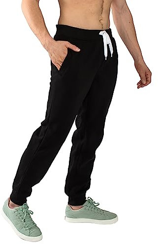 Southpole Pantaloni Jogger Active Basic in Pile Tuta, Colore: Nero, 3XL Uomo
