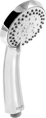 Cornat Handbrause Fit - 85,5 mm Kopfdurchmesser - verchromt - 3 Strahlarten: Normal-, Soft- & Massagestrahl - Anti-Kalk & Wasserspareinsatz / ECO-Brausekopf für Dusche & Badewanne / TECB3401