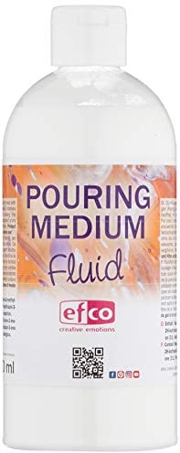 Efco Pouring Medium Fluid, Acrylique, Blanc, 500 ml