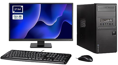 Ankermann Business Office Work Ensemble Complet | Intel Core i5-14400F | Nvidia GeForce GT 740 4GB | 16Go DDR5 RAM | 1To NVMe SSD | Windows 11 | WiFi & Bluetooth | Écran 27 Pouces | Souris & clavier |
