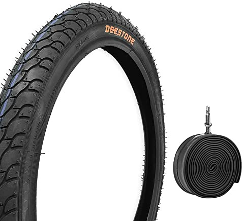 Deestone 1 Decke, Schwarz + 1 Luftkammer 24 x 1.75 (44-507) GRAZIELLE City Bike