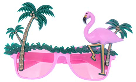 PRETYZOOM Tropische Party Brille Flamingo Kokosnussbaum Geformte Sonnenbrille Dekorative Hawaiianische Brille Foto Requisite für Sommer Luau Party