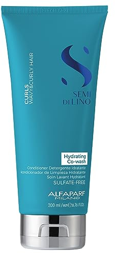 Alfaparf Milano| Semi di Lino Curls|Hydrating Co-Wash - Crema lavante delicata senza schiuma per onde e ricci, 200ml