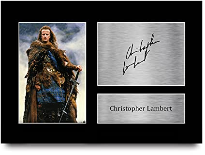 HWC Trading A4 Christopher Lambert Highlander Geschenke Gedruckt, Signiert Autogramm Bild Für Film-Erinnerungsstücke-Fans - A4 Eingerahmt