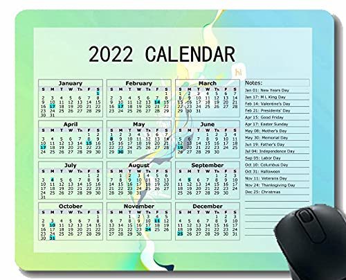 YENDOSTEEN Mauspad 2023 Kalender, Band Lichtform Helle Mausmatte für Büro Computer Laptop Männer Frauen