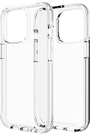 ZAGG Gear 4 Crystal Palace D30 Protective Case for iPhone 13 Pro, 5G, Slim, Shockproof, Wireless Charging, MagSafe, (Clear)