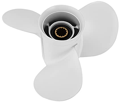 Akozon Außenbord propeller, 11x15 Zoll 3 Blätter 13 Zähne RH Außenbordpropeller Ersatz für Außenbordmotoren 25‑60PS