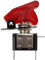 AUTOZOCO Interruptor de palanca de metal, Interruptor basculante, Interruptor SPST, Interruptor Flick Flip, 12 V 20A, SPST ON/OFF, con tapa, LED rojo, 2 pines