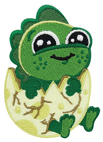Finally Home Dino auf dem Ei Patch zum Aufbügeln | Dinosaurier Patches, Jungen Bügelflicken, T-Rex Flicken zum Aufnähen, Triceratops Aufnäher