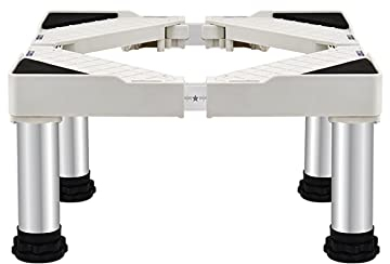 Untergestell Waschmaschinen-Erhöhung 10/15/20/25cm Hohes Stützbeine Trockner Sockel Podest Verstellbarer Länge 50-75cm Kühlschrankständer Möbelträger Antirutschmatte