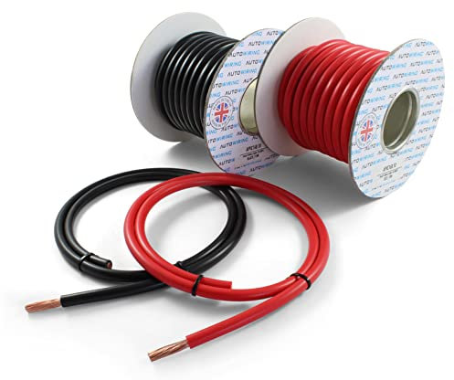 AUTOWIRING Automotive Hi-Flex 110 Amp 16mm² Battery/Starter/Inverter/Welding PVC Cable Wire (Black, 3 Metre)