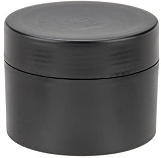 GLOREX 6 1603 204 Pot à crème vide pour les cosmétiques maison, 100ml, noir, à double paroi