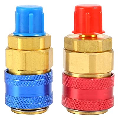 Aublinto Conector Fluorado para Aire Acondicionado,Conector De Aire Acondicionado R134a A/C Adaptador De Aire Acondicionado Adaptador De Conector De Enchufe Rápido Conector Rápido R134a