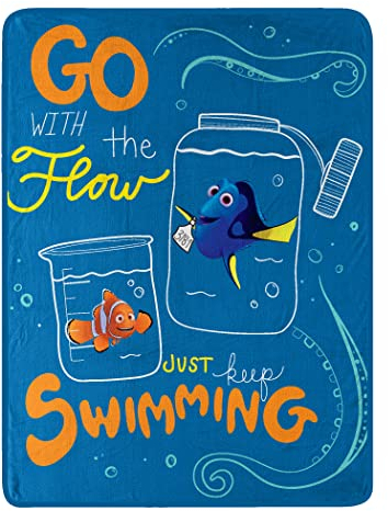 Northwest Disney's Findet Nemo Micro Raschel Überwurfdecke, 116,8 x 152,4 cm, mit The Flow