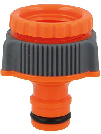 Amig - Adattatore e Riduttore per Raccordo Rubinetto con Tubo | 1/2 e 3/4 | Connessione Rapida e facile per Tubi dell'Acqua | Resistente al Gelo e ai Raggi UVA | Plastica ABS e Gomma | Arancione