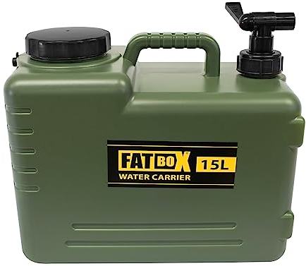 FATBOX Wasserkanister HDPE 15L Liter mit Hahn Camping Wassertank Behälter
