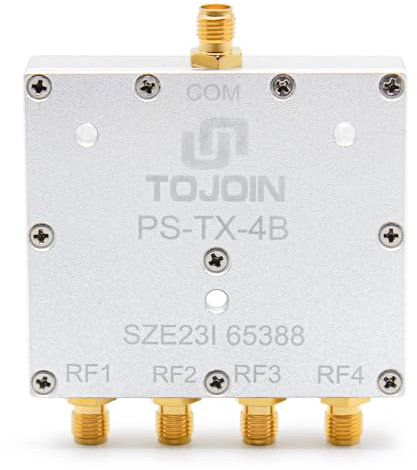 TOJOIN 2-6GHz Divisore di Potenza RF a Microstriscia, 4 vie Microstrip Power Divider connettori SMA Splitter per Sistema di Antenna/Radar/Bluetooth/Comunicazioni Senza Fili(PS-TX-4B)