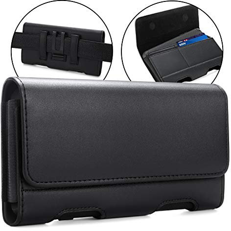 BECPLT Étui de téléphone en Cuir pour Galaxy Z Fold 5 Z Fold 4 Z Fold 3 avec Clip de ceinture, étui en Cuir avec Clip de ceinture pour téléphone Portable avec Pochette pour Carte d'identité pour Sams