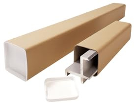 ratioform | Versandhülse | quadratisch | Braun | 730 x 110 x 110 mm | A1+ | Quadratisch, braun, Innen-LxBxH 700 x 105 x 105 mm, A1+, VE 10 Stk