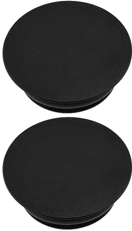 eMagTech 2 Stück Kurbelgarnitur-Staubschutz mit Gummiring Mountainbike-Kurbelwellen-Staubschutz Aluminiumlegierung Mittelwellenkappe Fahrradzubehör Montageloch 22–25 mm Schwarz