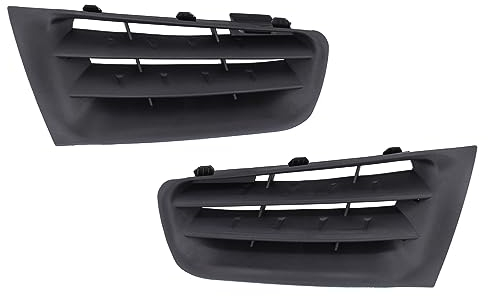 Kühlergrill Lüftungsgitter Stoßstange Gitter Front Grill Frontstoßstange Abdeckung Kühler Rahmen Stoßfänger Verkleidung Lüftung schwarz vorne links und rechts für Megane 2 II 2006 2007 2008