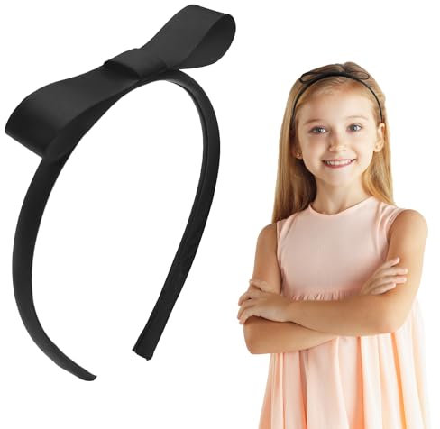 ALLY-MAGIC Y9XHDJFG Serre-tête vintage avec nœud noir pour femmes et filles, accessoire de cheveux Alice pour enfants (noir)