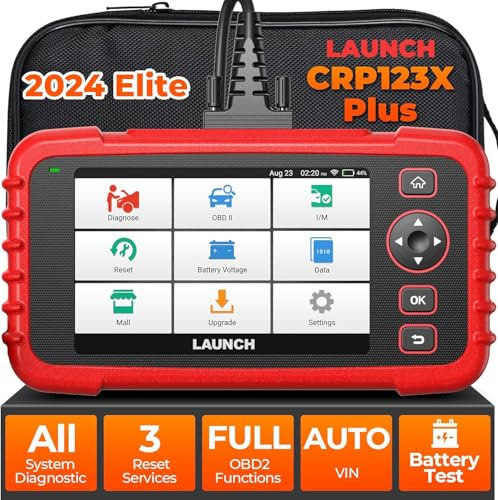 LAUNCH CRP123X Plus Scan Tool, All System Car Diagnostic Tool, OBD2 Scanner, Oil, SAS, Throttle Reset Car Scanner, AutoVIN, Battery Vol. Monitor, Lifetime Free Update Online