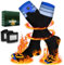 Powate Beheizbare Socken, Beheizte Socken Herren Damen mit 7,4V 6000mAh mit Akku Beheizte Socken, 3 Einstellbarer Temperatur, Skihandschuhe Für Winter Skifahren, Motorrad, Radfahren, Wandern, Blau,L