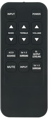 Replacement Remote Control Applicable For OMNI ZVOX SoundBars SB380,SB400,SB500,SB700,SoundBase (330, 350, 440 and 450),AV200/205 AccuVoice TV Speaker