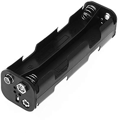 Kadagg Batteriebox, Langer Streifen, 8 x AA, für Gehäusehalter, 12 V, doppelseitige Aufbewahrung auf der Rückseite, 6 V, Knopfbehälter, Lötanschluss, Schwarz